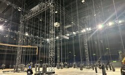 Montage pour le concert Hallenstadion Zürich Rigging au Hallenstadion de Zurich avec les moteurs GIS