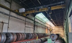 Indoor crane metalworking Overhead crane in warehouse for aluminium rolling dies
