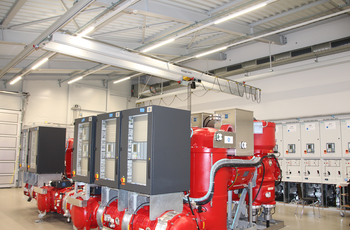GISKB Light Crane System in Transformer Room GISKB crane system with intermediate structure on one side for optimum use of space
