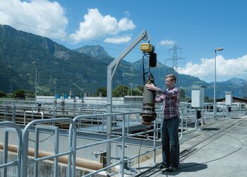 Elektrokettenzug GPM Aussenanwendung Elektrokettenzug für Aussenanwendung in Abwasserreinigungsanlage