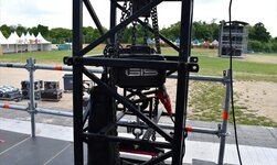 Electric Chain Hoist GIS Music Festival Chain hoist in mobile use in stage construction
