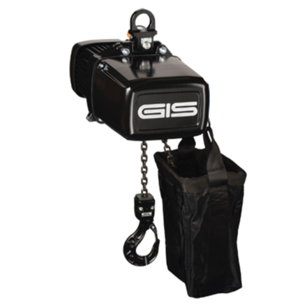 Chain hoist for scenic presentation with path and load measurement