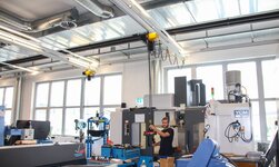 GISKB Hängekran CNC-Maschine leichtkransystem mit elektrokettenzug für die maschinenbestückung