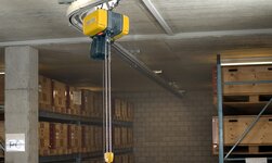 GISKB Hängebahn mit Bogen Kransystem mit kettenzug für das linienförmige güterhandling