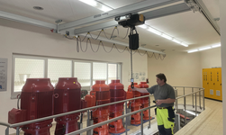 Sistema de grúa GISKB con radiocontrol Sistema de grúa ligera para el movimiento fluido de mercancías