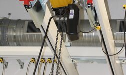 Crane bridge GISKB with saddle Electric chain hoist is placed between crane girders for maximum lifting height