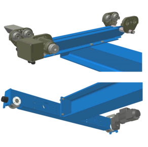Kit de grue pour ponts roulants Boîte à rouleaux et chariot d'extrémité pour ponts roulants