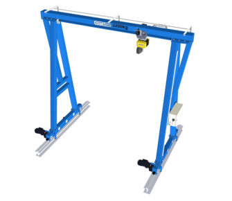 grue à portique sur rails pour le transport de marchandises à l'intérieur et à l'extérieur
