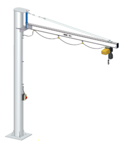 Potence pivotante sur colonne GISKB Aluminium Grue pivotante avec flèche en aluminium pour un déplacement en douceur de la charge