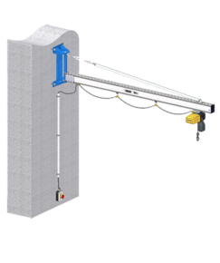 Potence murale GISKB Aluminium Grue pivotante avec flèche en aluminium pour un déplacement en douceur de la charge