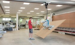 Vakuumhebegerät GNK mit Kransystem Plattenheber zum Verschieben von Holzplatten