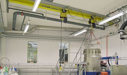 Grúas aéreas con polipastos eléctricos de cadena en la industria química