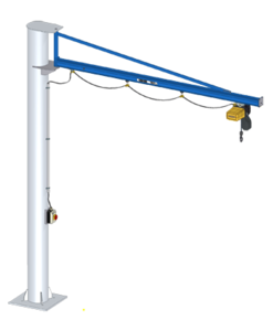Grue pivotante GISKB avec palan électrique à chaîne pour la manutention de marchandises à l'échelle d'une zone